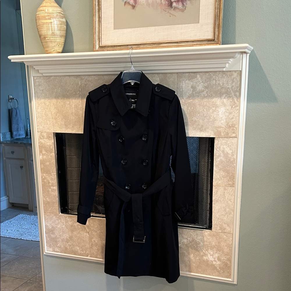 London Fog Black Trench Coat